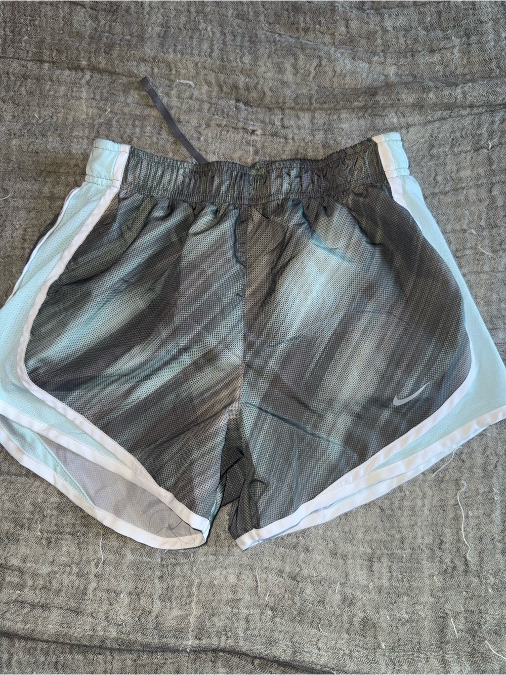 Nike Women’s Gray Shorts with Mint Trim Athletic Running Shorts